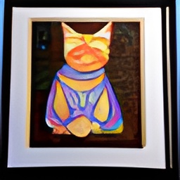 generated: a super math wizard cat, richly textured oil painting #1